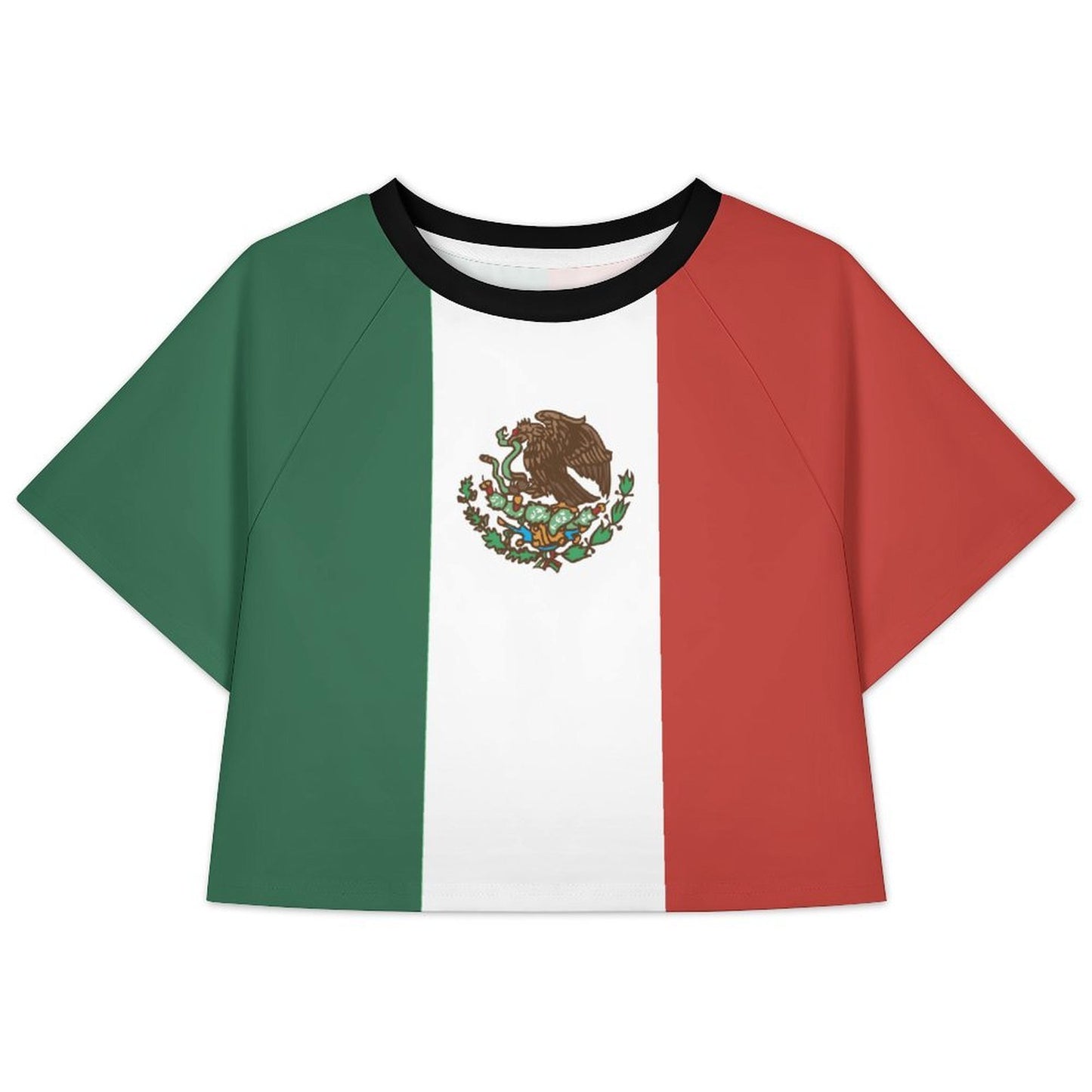 Mexico Flag Inspired Women's Cropped Shirt
