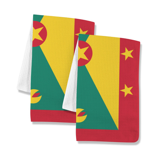 Grenada Flag Inspired Kitchen Towel 40X60cm (Pack of 2) | Printed In the USA