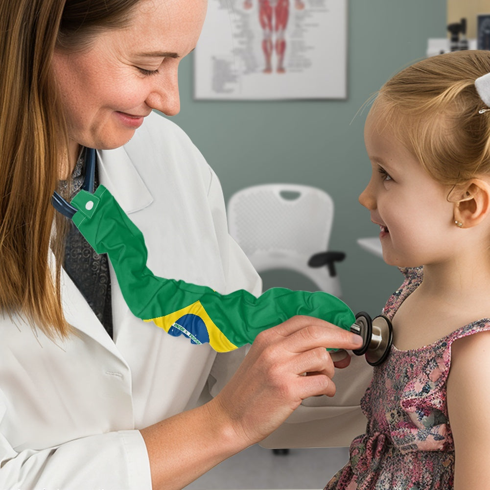 Brazil Flag Inspired Stethoscope Protective Cover