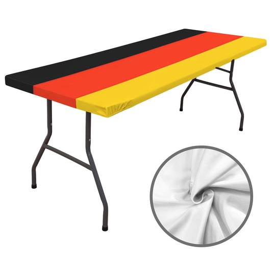 Germany Flag Inspired Custom Elastic Fitted Tablecloth 72x30 inch (Made in the USA)