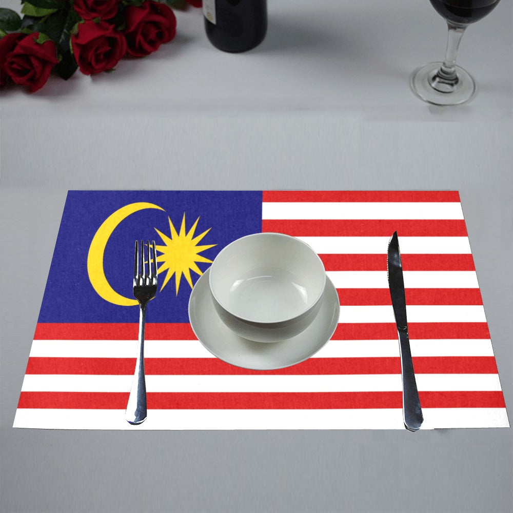 Malaysia Flag Placemats 12" x 18" (Set of 6)