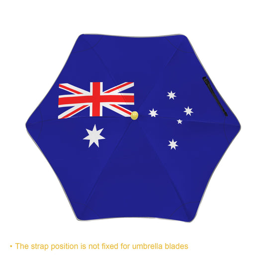 Australia Flag Inspired Kids Safe Round Corner Umbrella