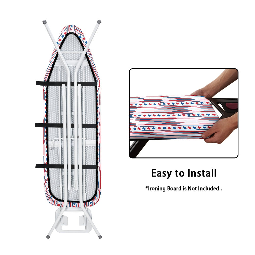 American Flag Colors, Red, White, Blue Color Stars and Stripes Pattern Ironing Board Cover