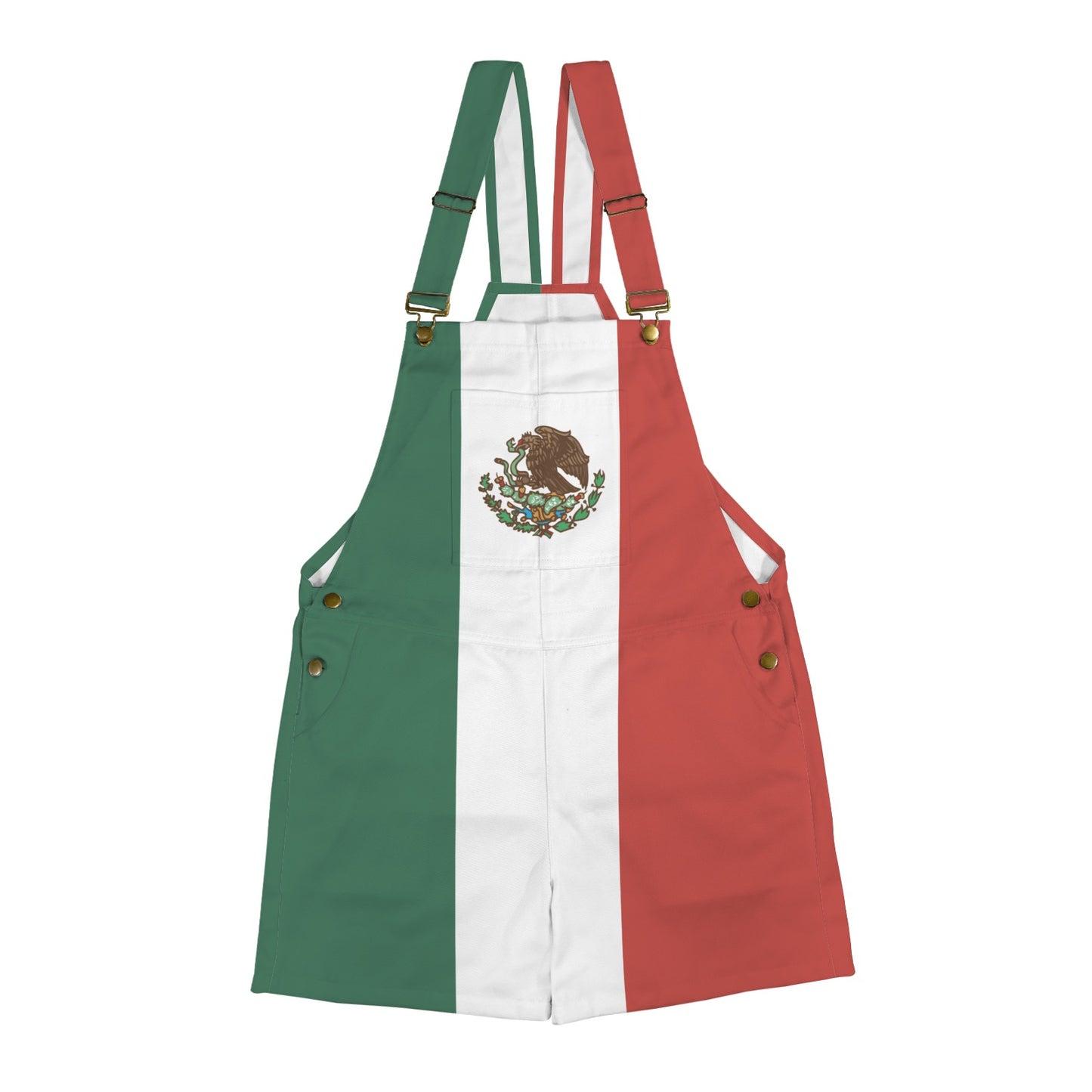 Mexico Flag Inspired Unisex Suspender Overalls