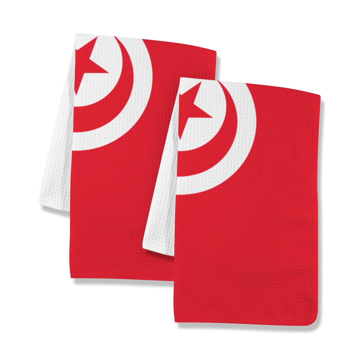 Tunisia Flag Kitchen Towel 40X60cm (Pack of 2) | Printed In the USA