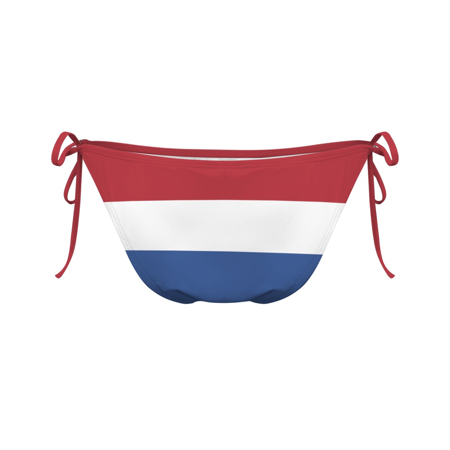 Netherlands Flag Inspired Side-Tie Bikini Bottom