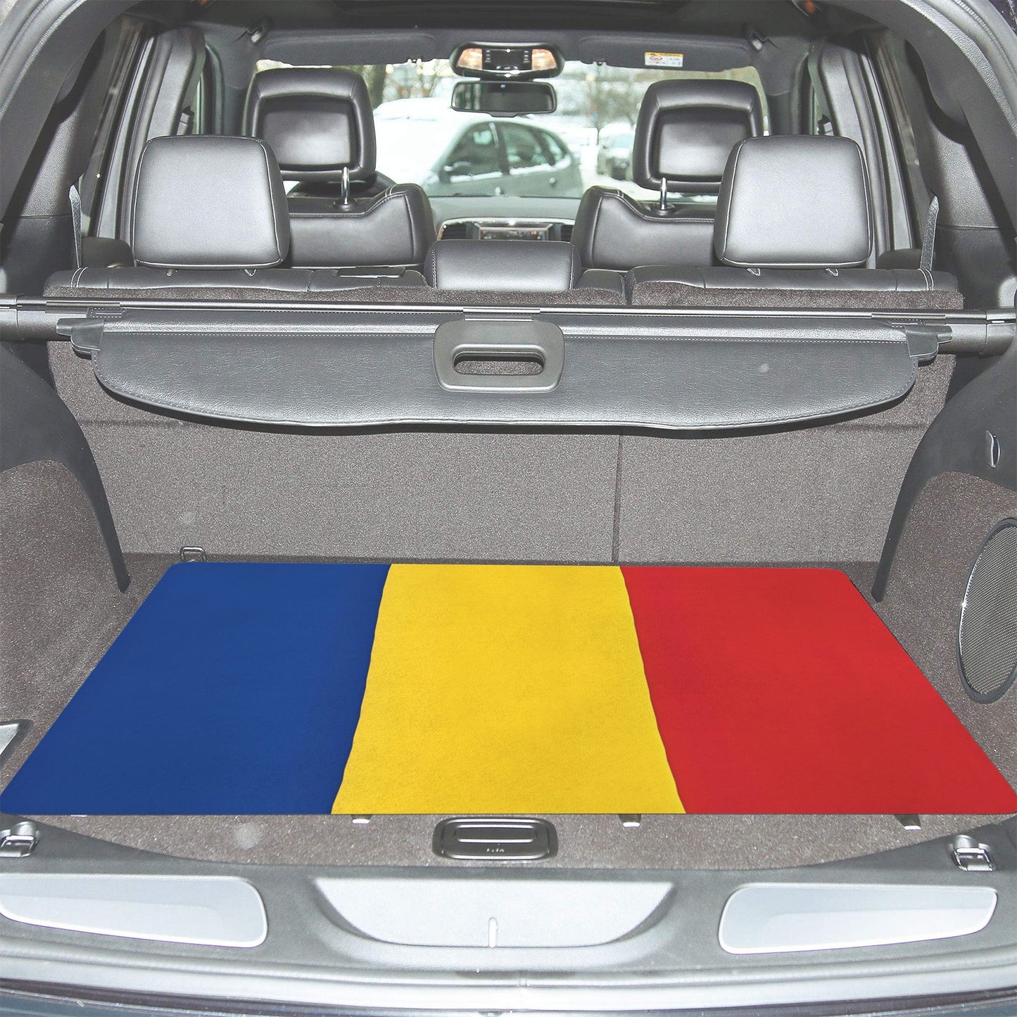 Romania Flag Inspired Car Trunk Mat 100 × 75 cm / 39.4 × 30 in Printed in the USA