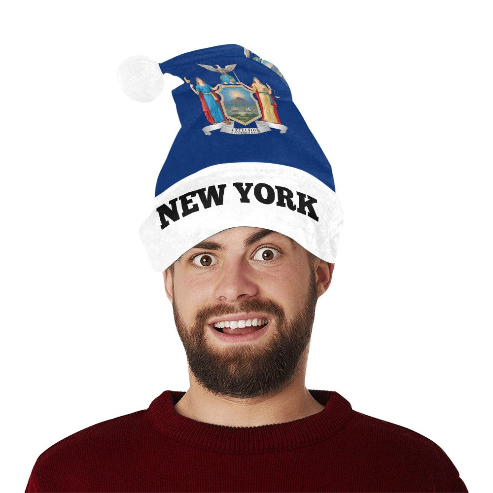 New York Flag Christmas Santa Hat