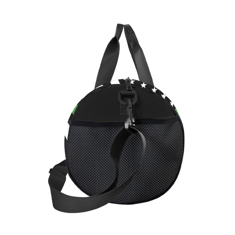 Thin Green Line Flag Inspired Travel Duffel Bag