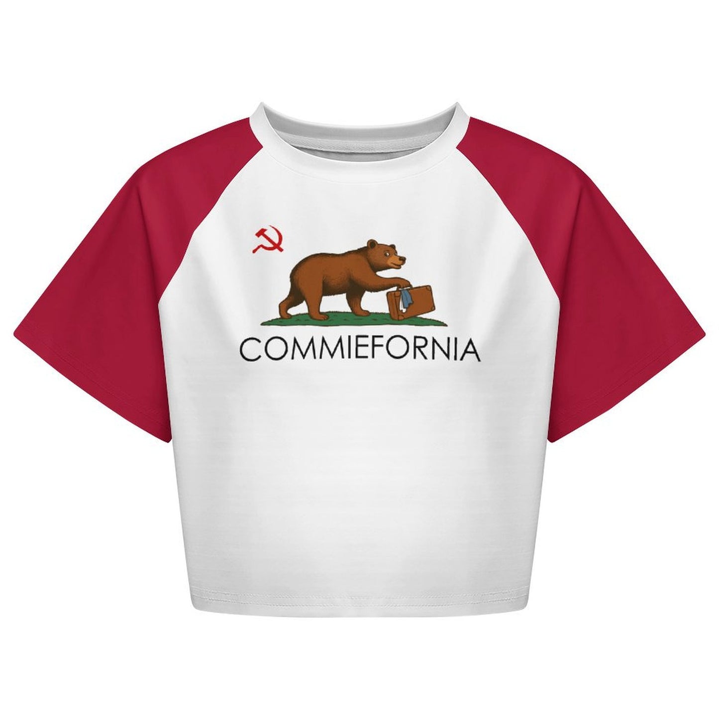 "Commiefornia" (California Flag Inspired) Women's Cropped Shirt