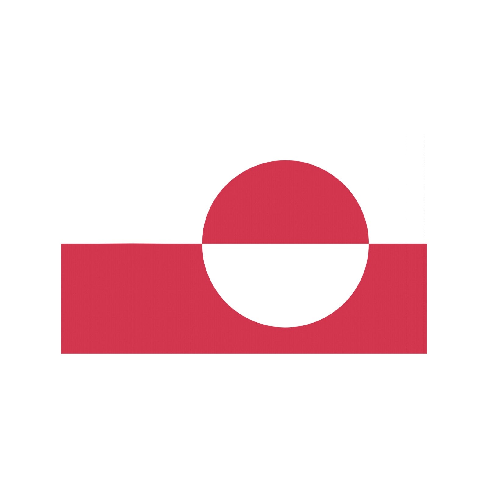 Red and white circle flag design by Luv My Flag.
