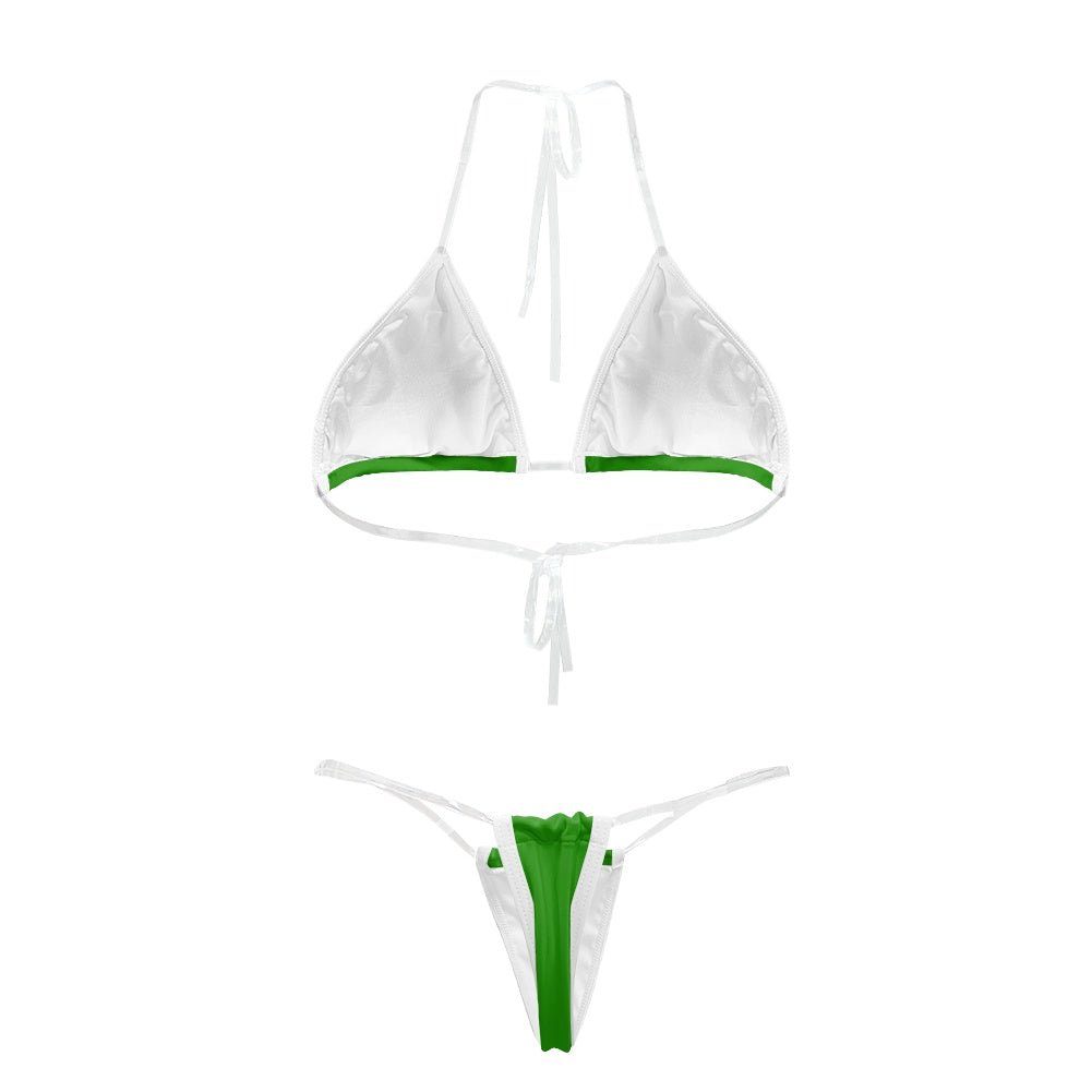 Zambia Flag Inspired Transparent String Bikini