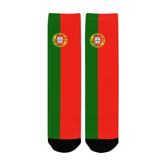 Portugal Flag Inspired Women's Custom  Socks | Ships from USA