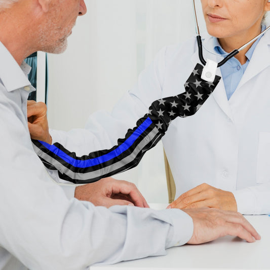 Thin Blue Line Flag Inspired Stethoscope Cover – Medical Gear with a Purpose