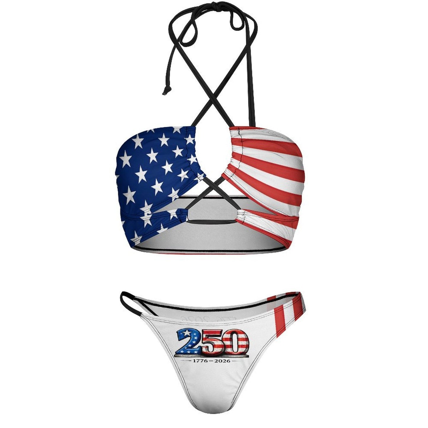America 250 Anniversary USA/American Flag Inspired Bikini Swimsuit (J197D59)