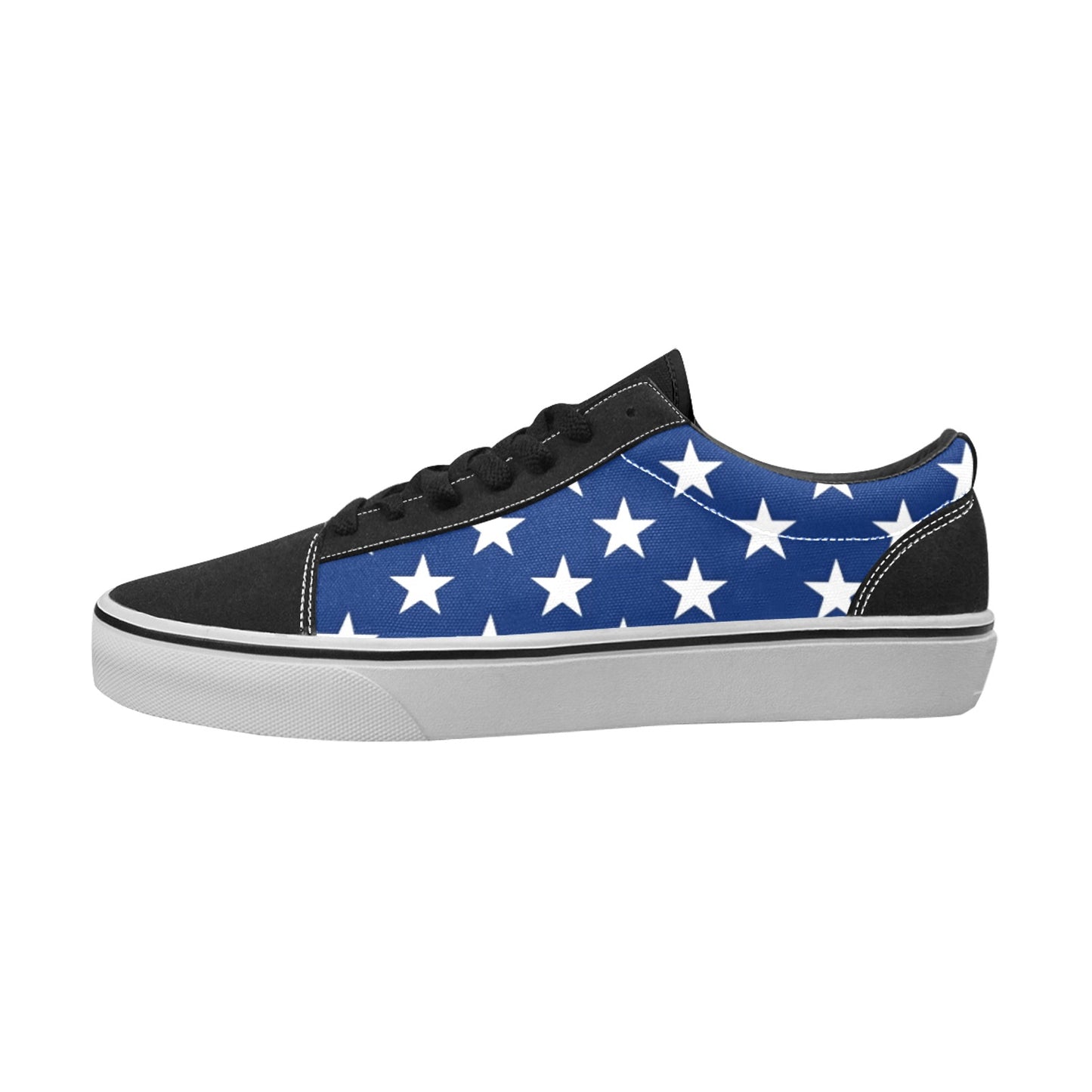 USA/American Flag Inspired Men's Lace-Up Canvas Shoes style-1