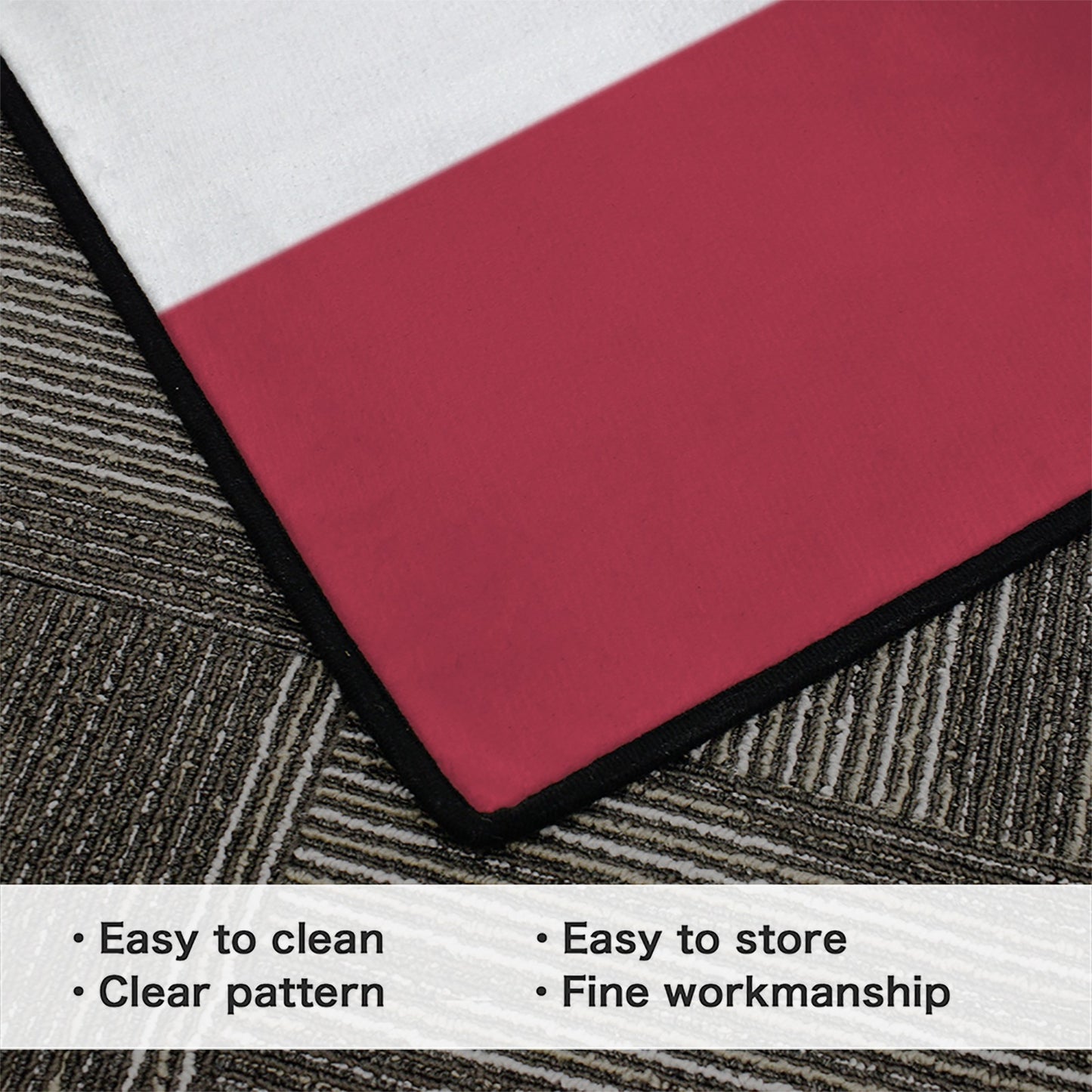 Thailand Flag Inspired 84x60 Inch Area Rug with Black Binding (Made in the USA)