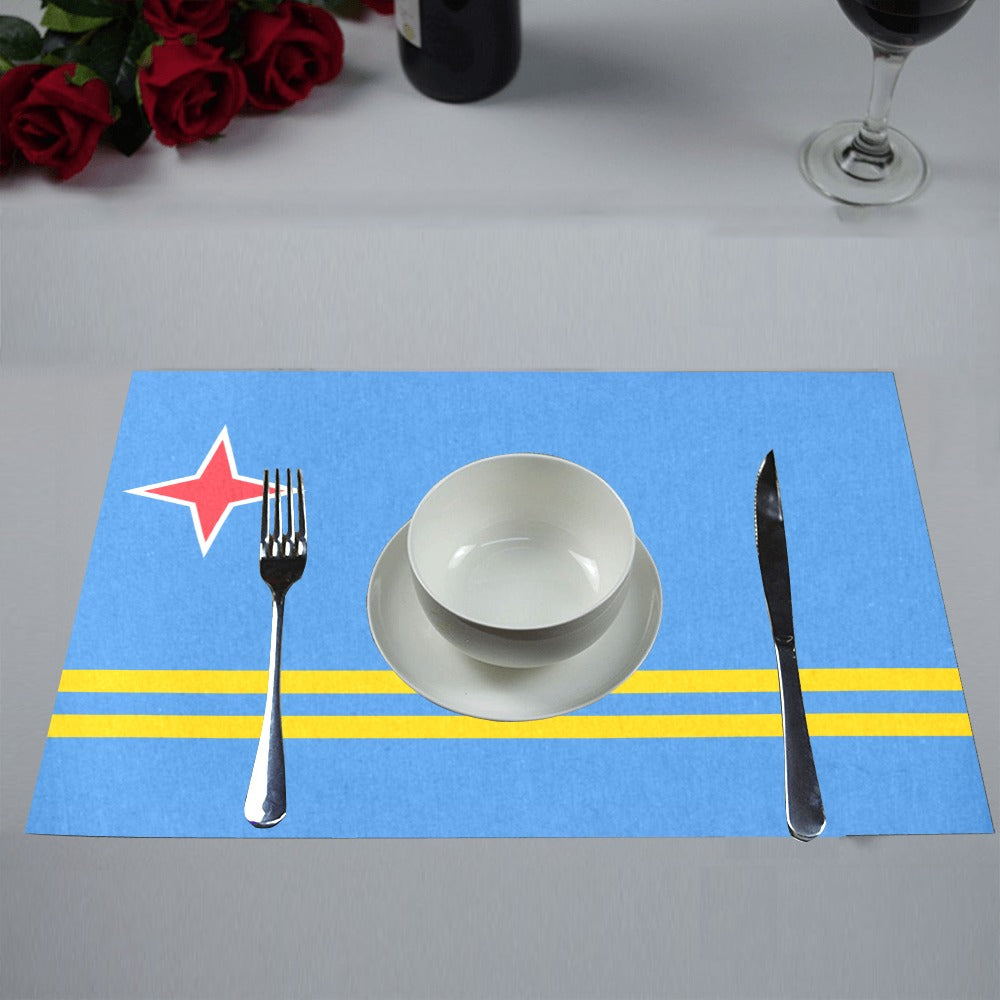 Aruba Flag Placemats 12" x 18" (Set of 6)