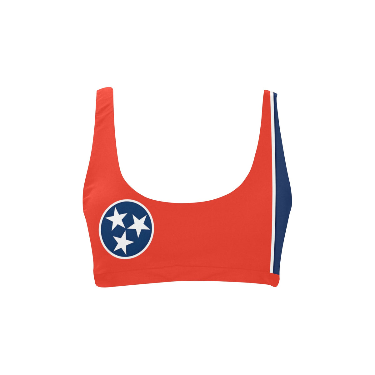 Tennessee Flag Inspired Sport Bikini Top