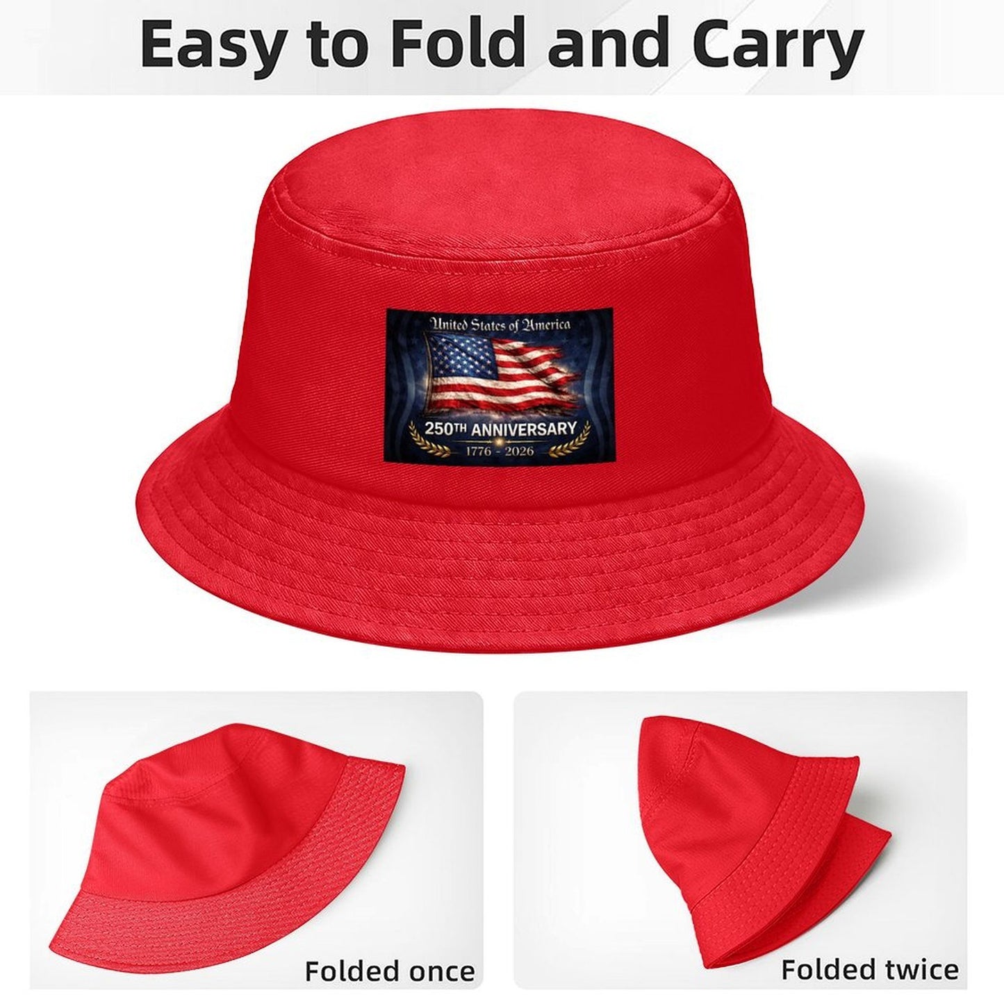 250 Anniversary USA/American Flag Inspired Kids’ Bucket Hat | Ships from USA