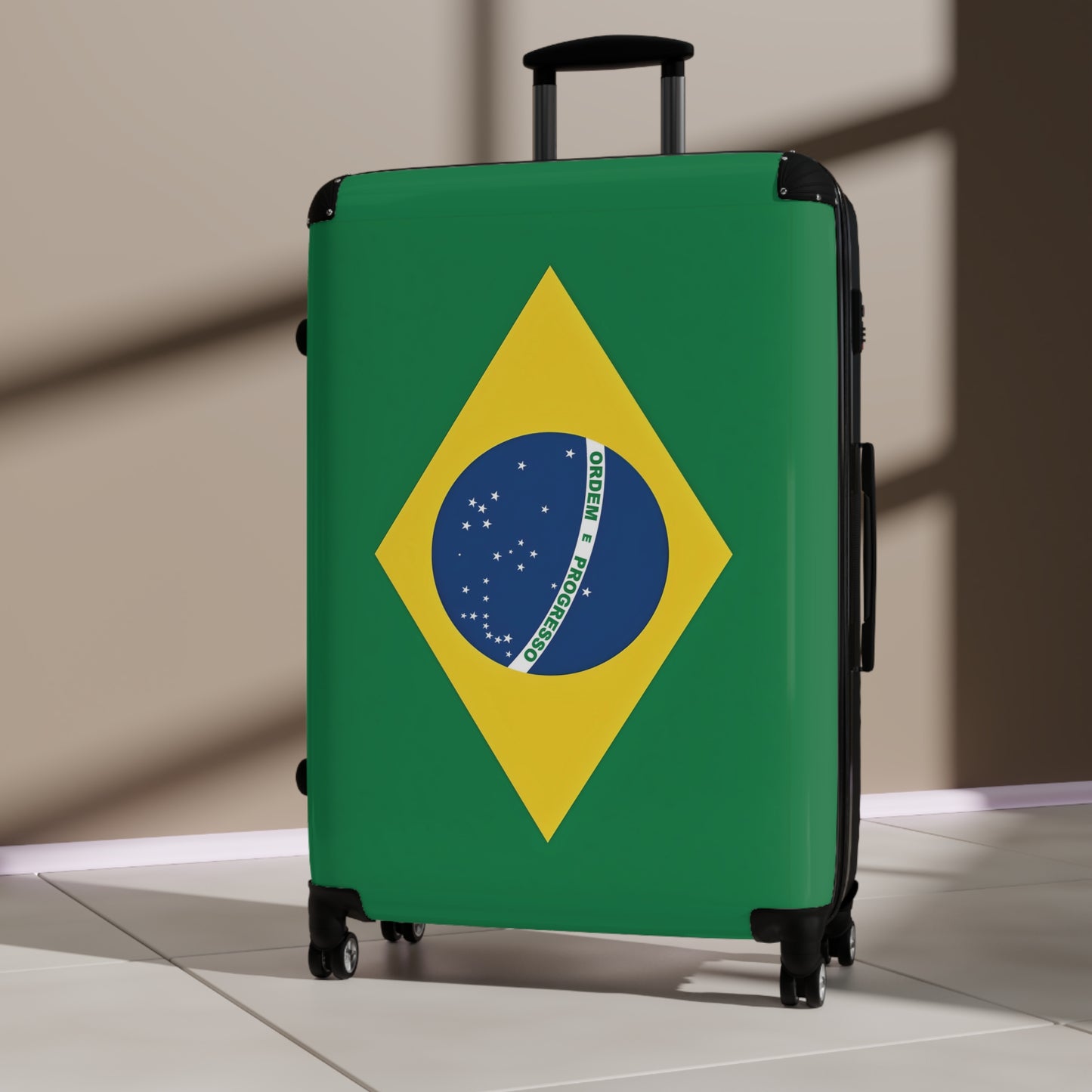 Brazil Flag Inspired Suitcase