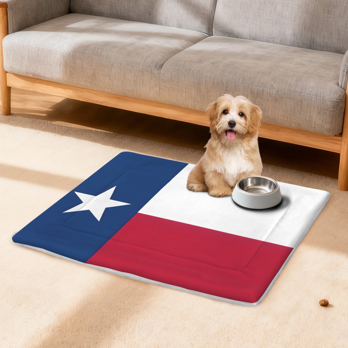 Texas Flag Inspired Pet Mat 25x18inch (Made in the USA)