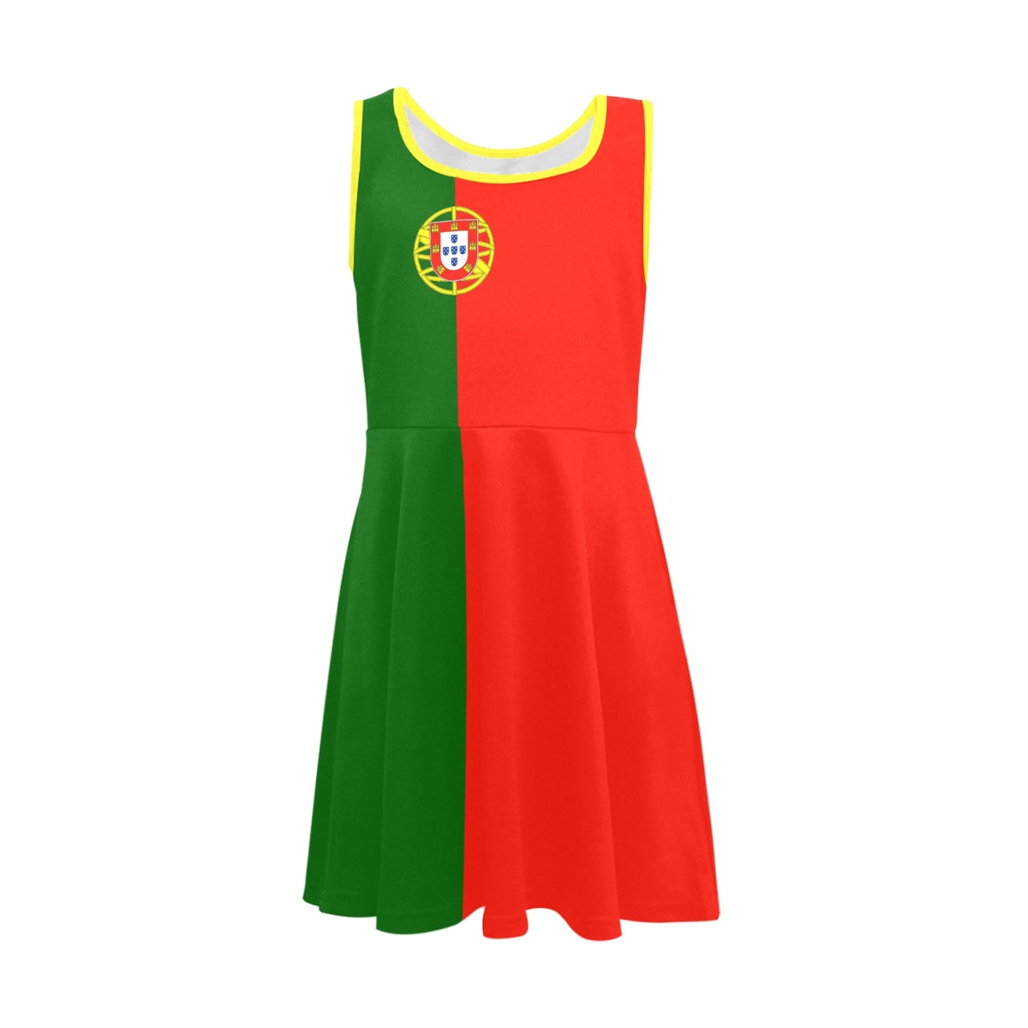 Portugal Flag Inspired Girls' Sleeveless Sundress | Ships from USA