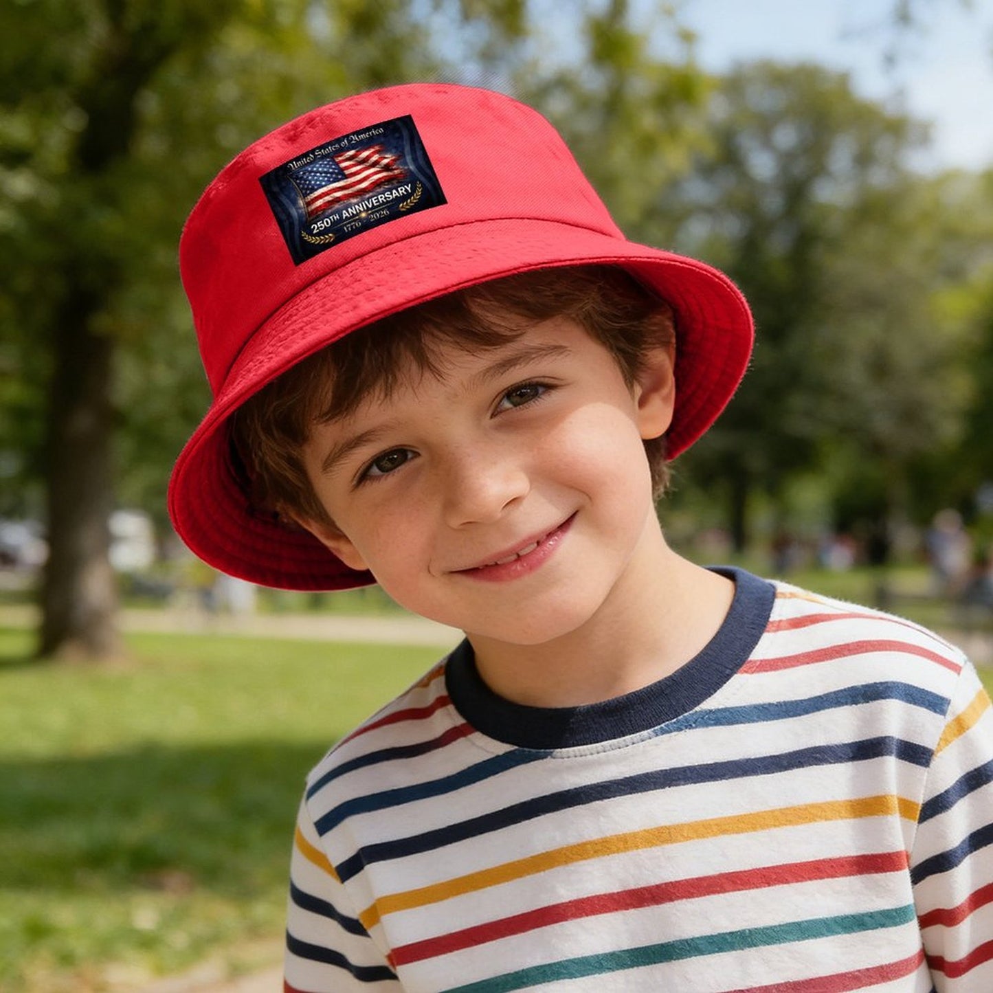 250 Anniversary USA/American Flag Inspired Kids’ Bucket Hat | Ships from USA