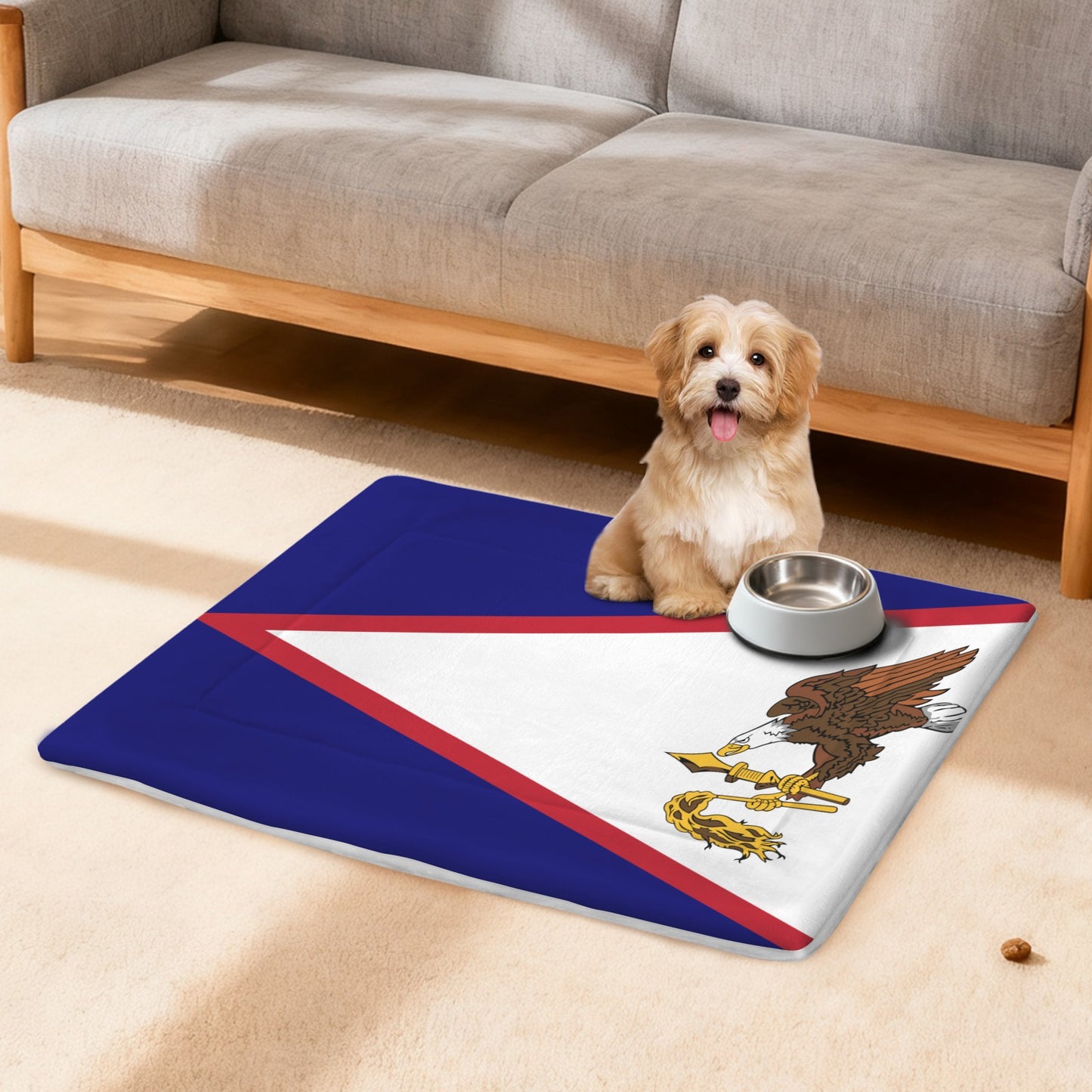 American Samoa Flag Inspired Pet Mat 25x18inch (Made in the USA)