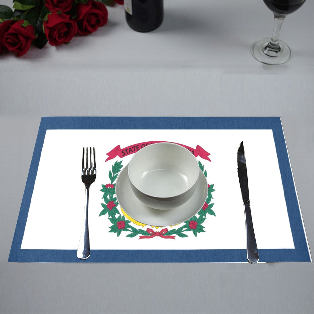 West Virginia Flag Placemats 12" x 18" (Set of 6)