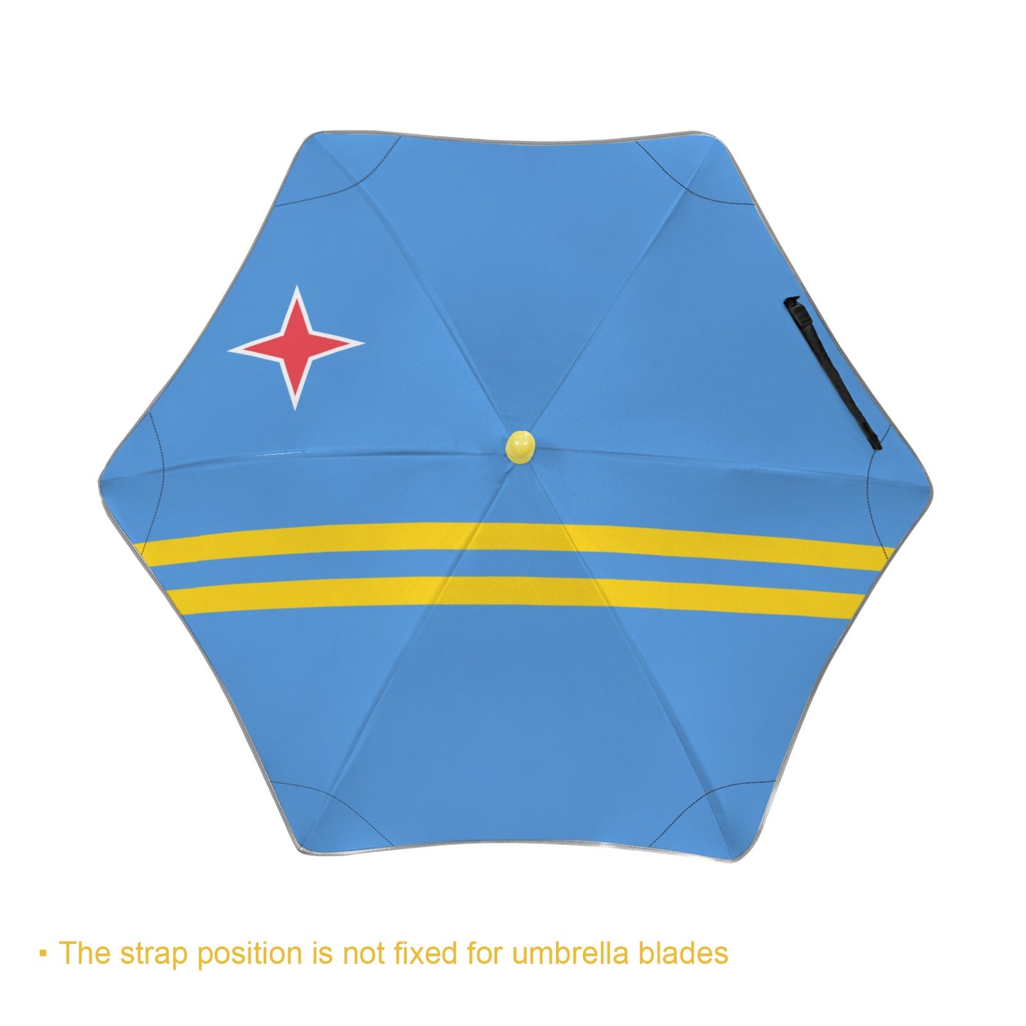 Aruba Flag Inspired Kids Safe Round Corner Umbrella