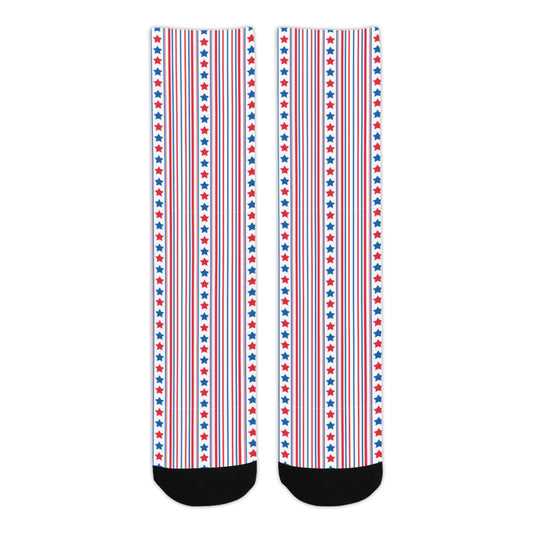 USA/American Flag Inspired Stars & Stripes Pattern Crew Socks | Ships from USA