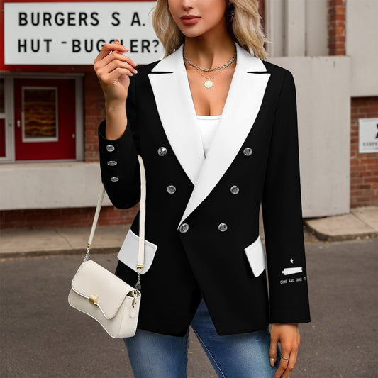 Come and Take It Flag Inspired Women’s Double Breasted Blazer