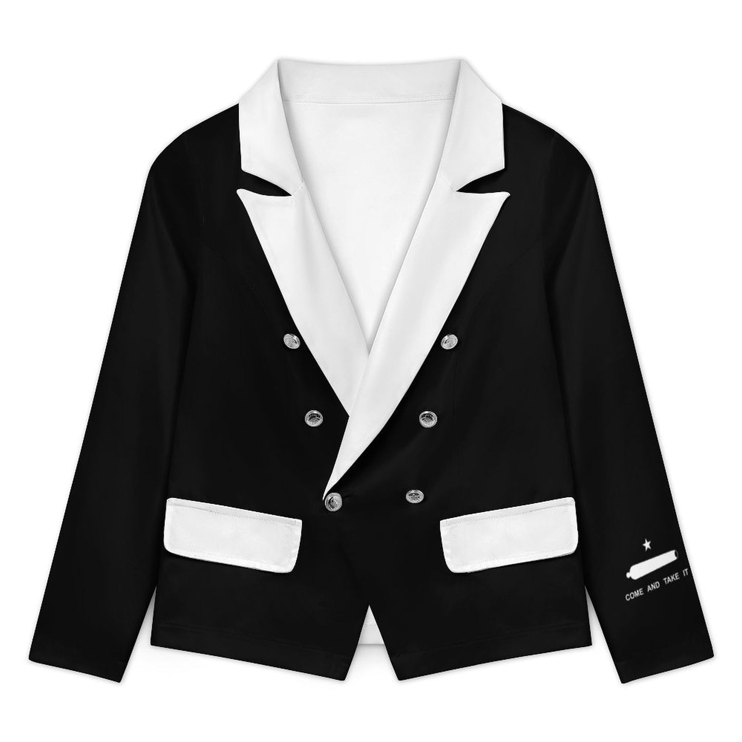 Come and Take It Flag Inspired Women’s Double Breasted Blazer