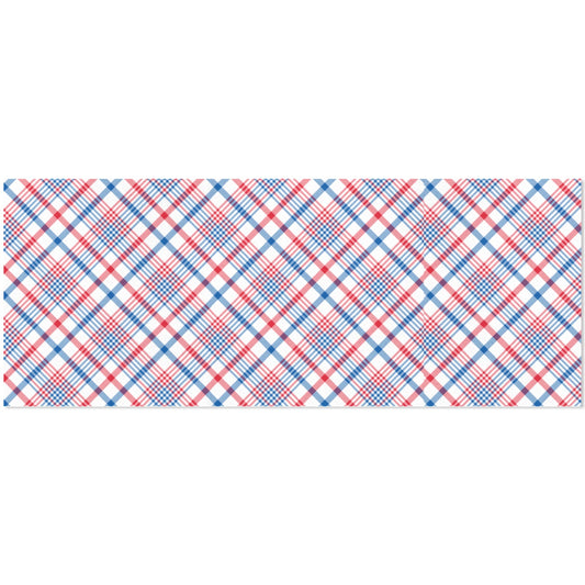 USA/American Flag Inspired Plaid Pattern Custom Gift Wrapping Paper 58"x 22.5" (4 Rolls)