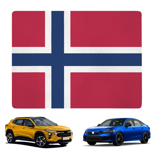 Norway Flag Inspired Car Trunk Mat 100 × 75 cm / 39.4 × 30 in Printed in the USA