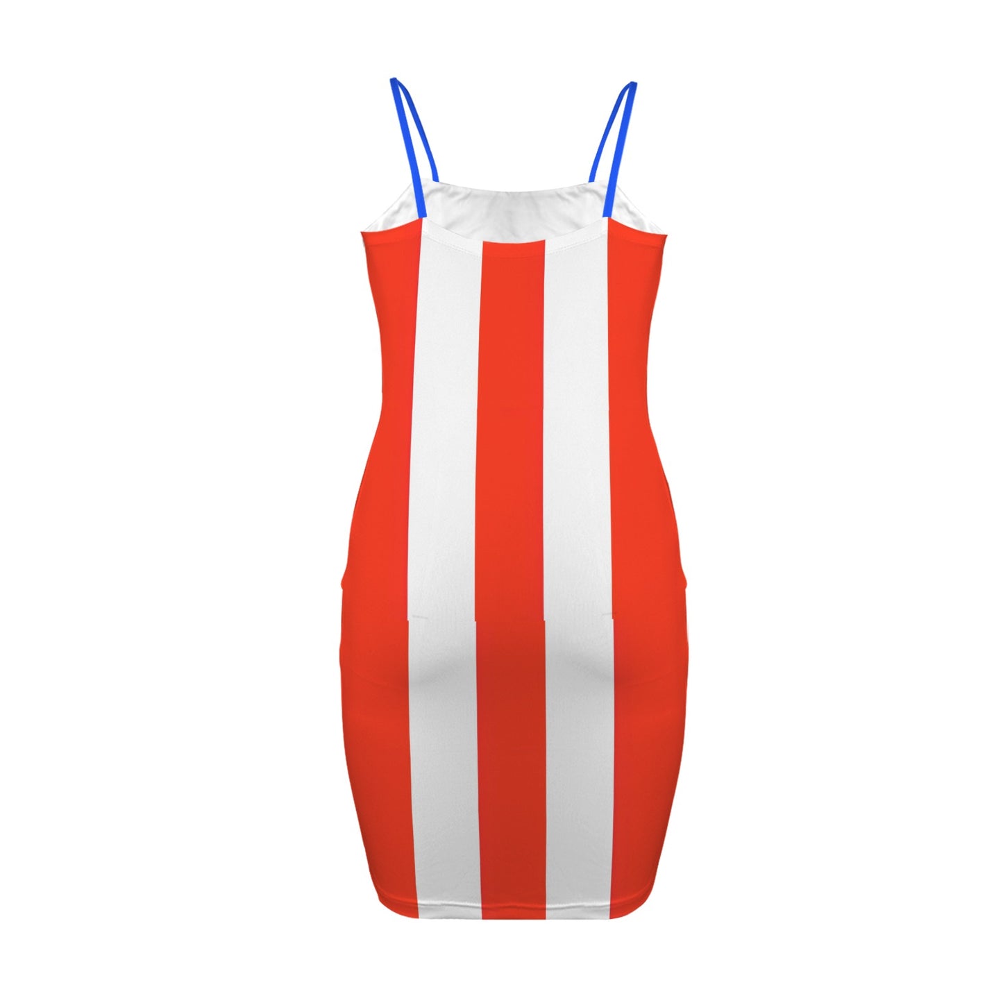 Puerto Rico Flag Inspired Backless Spaghetti Strap Bodycon Dress