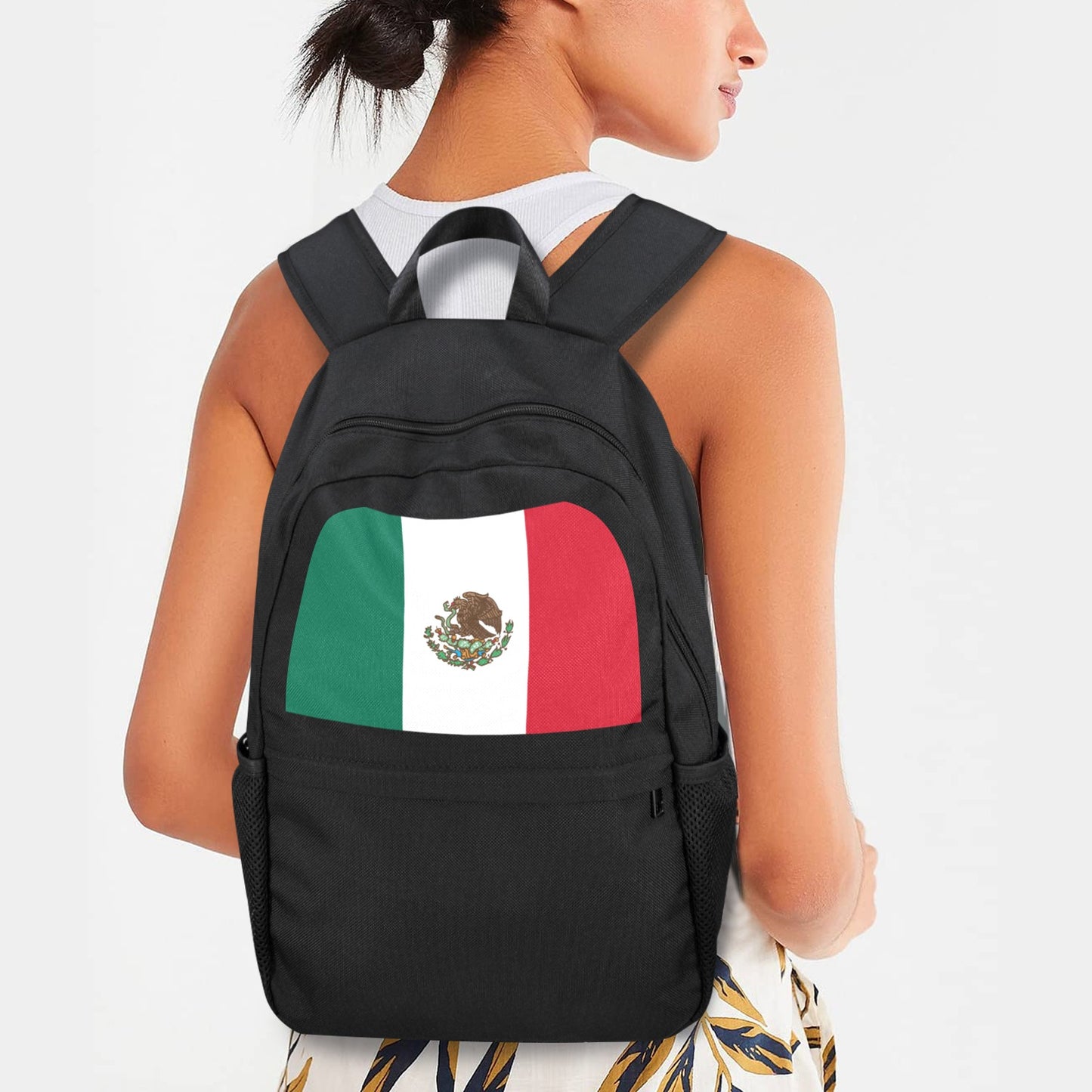 Mexico Flag Inspired Casual Backpack Printed in the USA