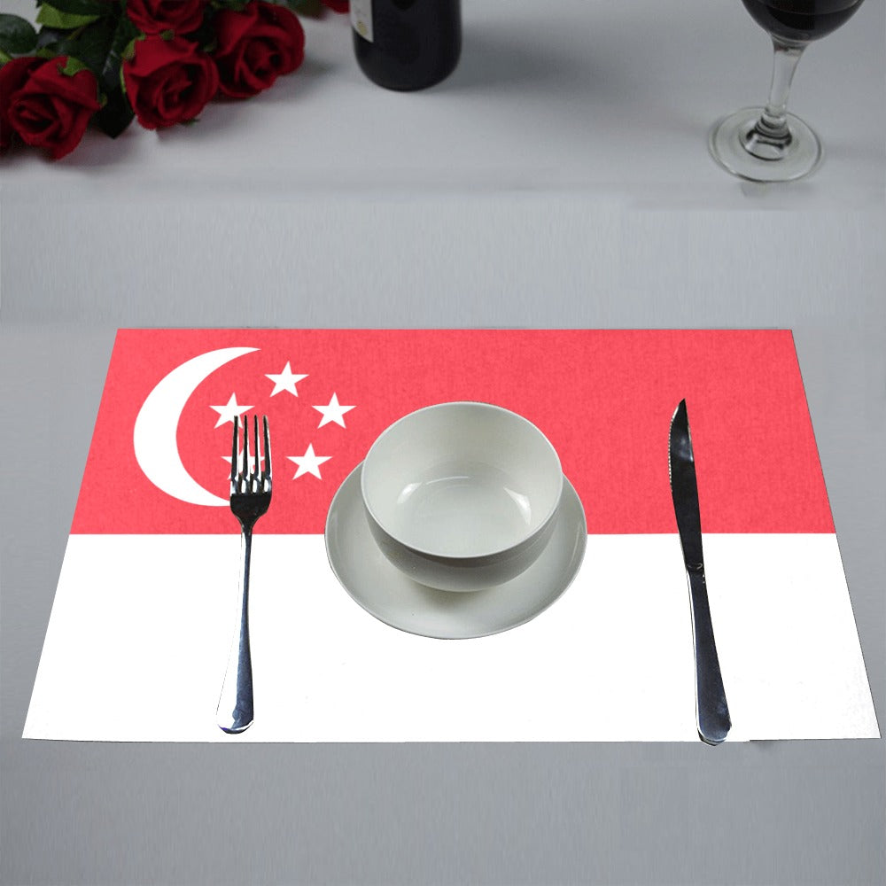 Singapore Flag Placemats 12" x 18" (Set of 6)