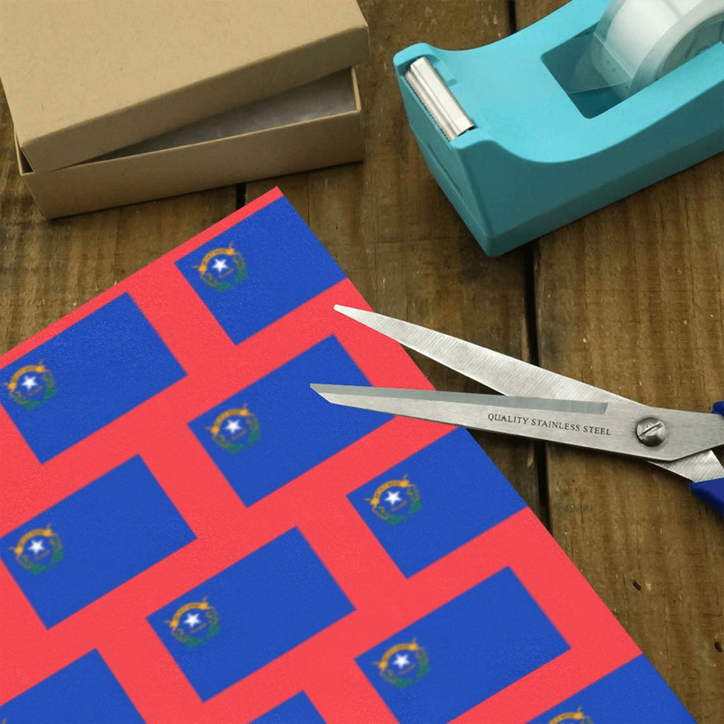 Nevada Flag Custom Gift Wrapping Paper 58"x 22.5" (4 Rolls)