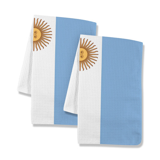 Argentina Flag Inspired Kitchen Towel 40X60cm (Pack of 2) (Made in the USA)