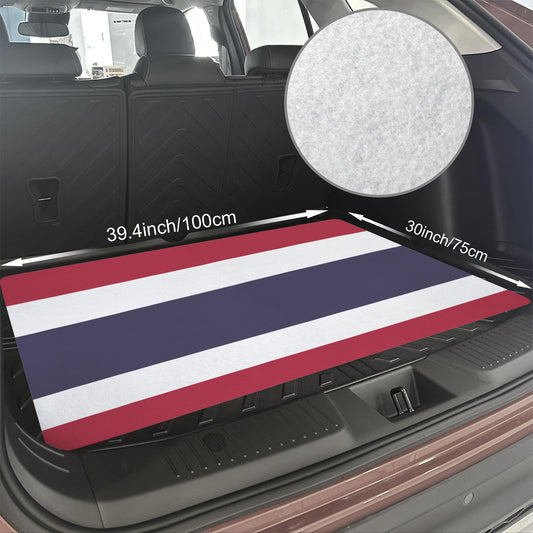 Thailand Flag Inspired Car Trunk Mat 100 × 75 cm / 39.4 × 30 in Printed in the USA