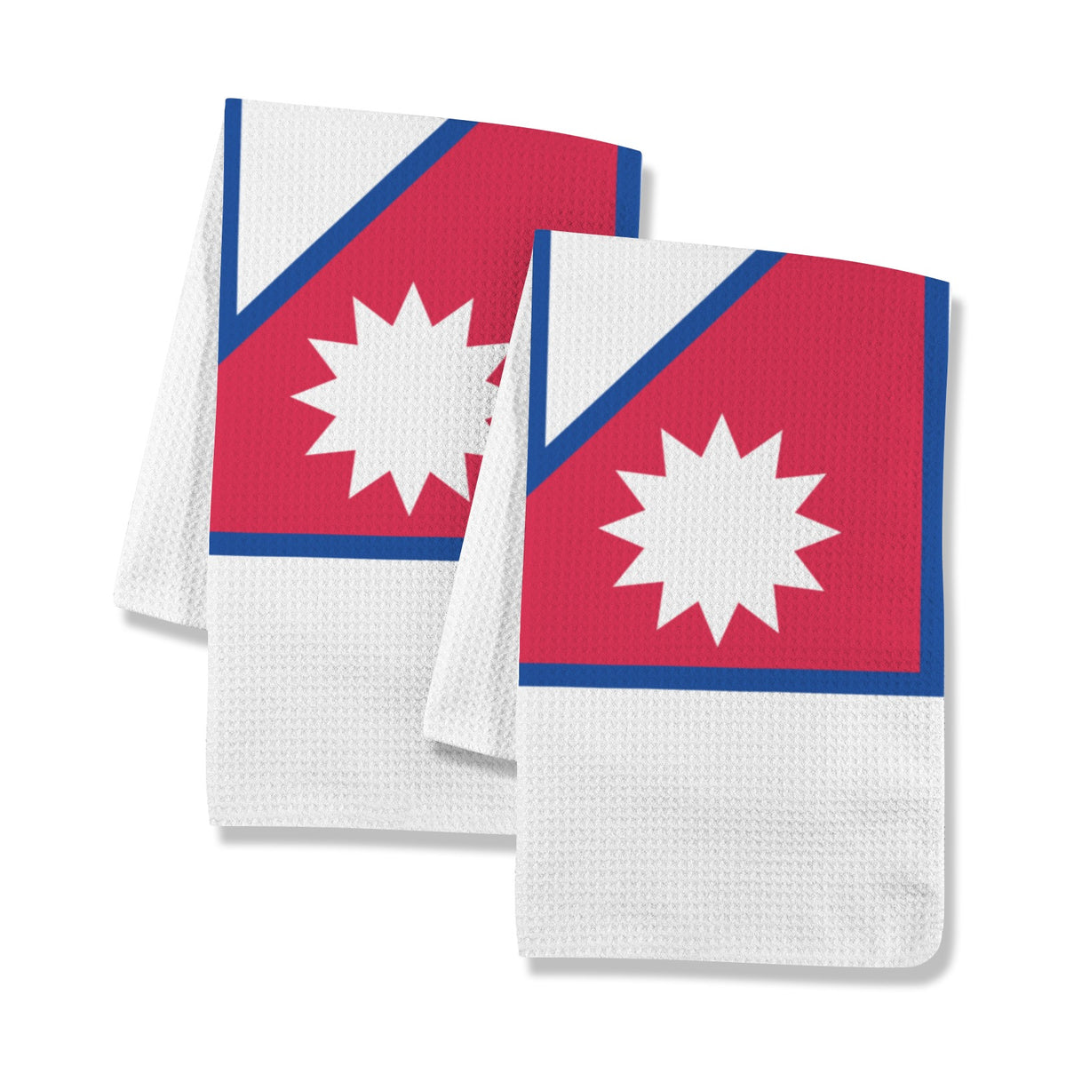 Nepal Flag Inspired Kitchen Towel 40X60cm (Pack of 2) | Printed In the USA