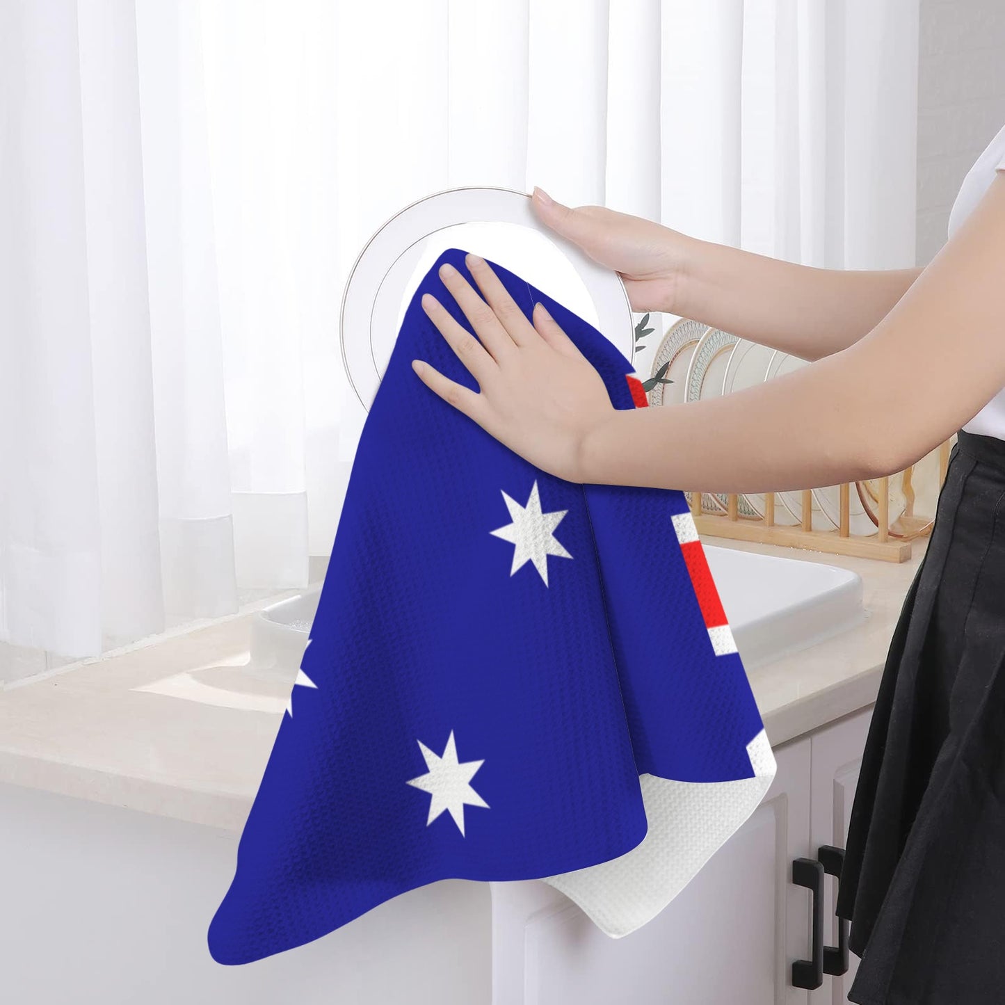 Australia Flag Inspired Kitchen Towel 40X60cm (Pack of 2) (Made in the USA)