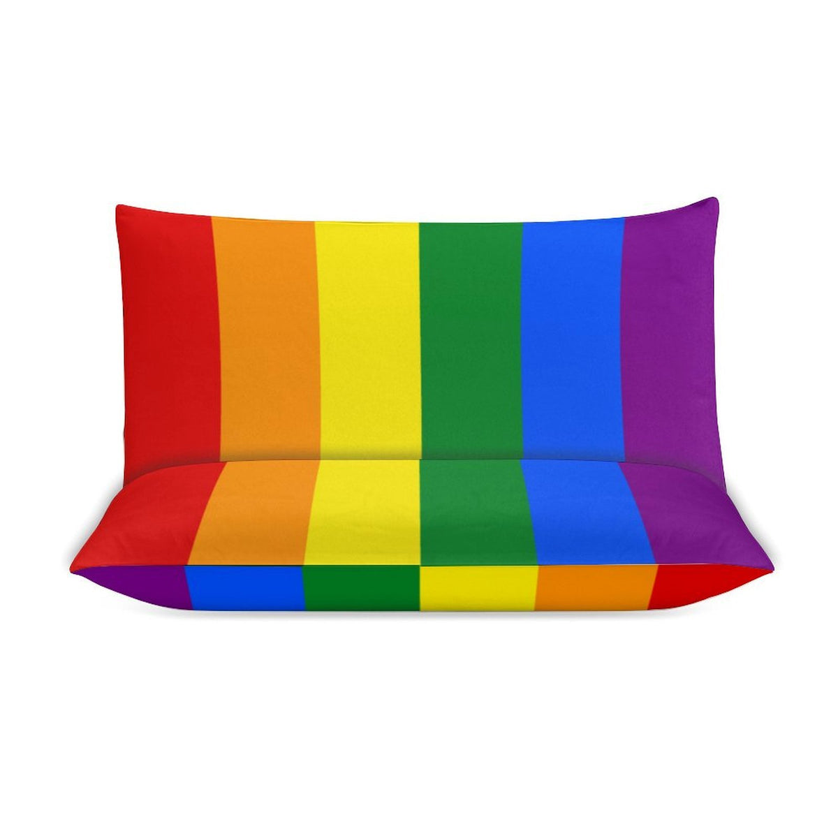 Rainbow Flag Inspired (Vertically Hung) 3-Piece Bedding Set (1 Duvet Cover + 2 Pillow Shams) – 102"×90"