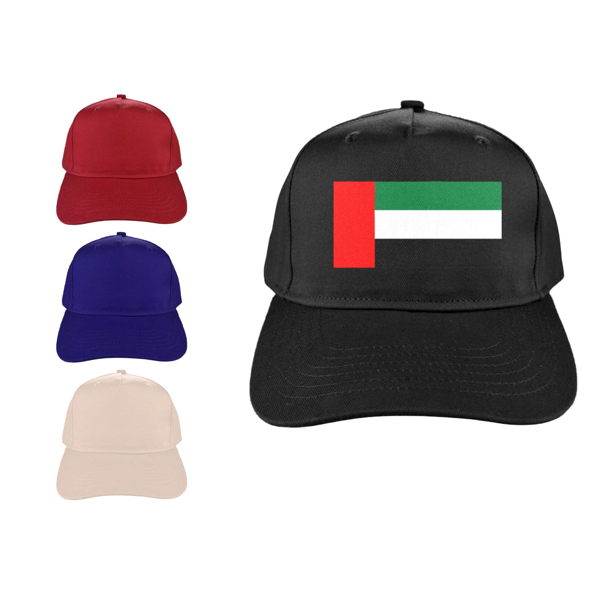 United Arab Emirates Flag Inspired Baseball Cap | Printed in the  USA