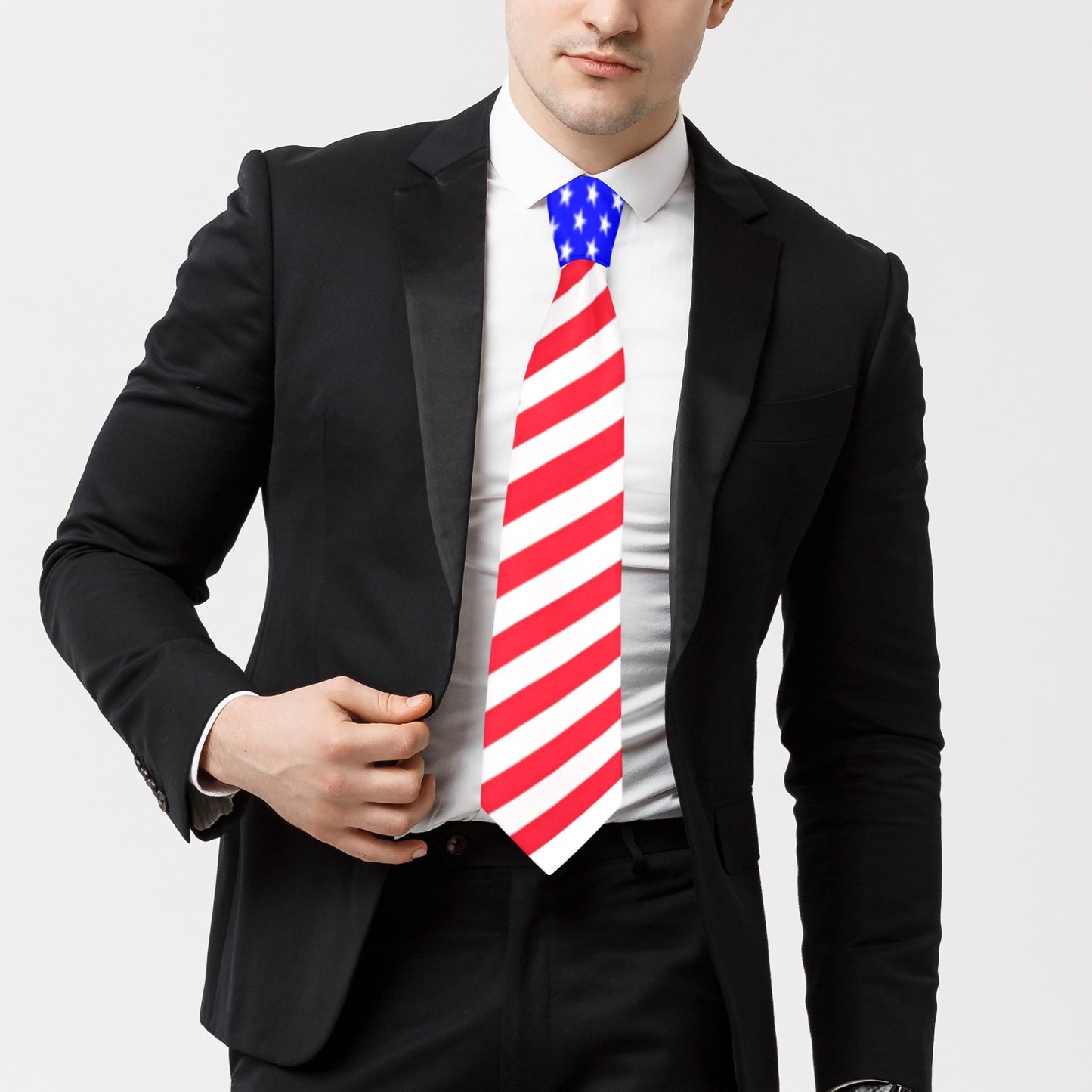 USA/American Flag Inspired Style-5 Classic Necktie (Two Sides)