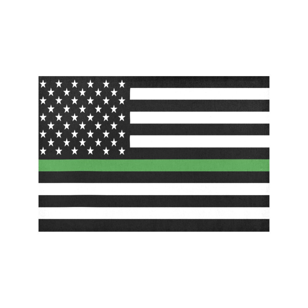 Thin Green Line Flag Placemats 12" x 18" (Set of 6)