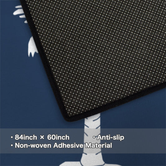 South Carolina Flag Inspired 84x60 Inch Area Rug with Black Binding (Made in the USA)