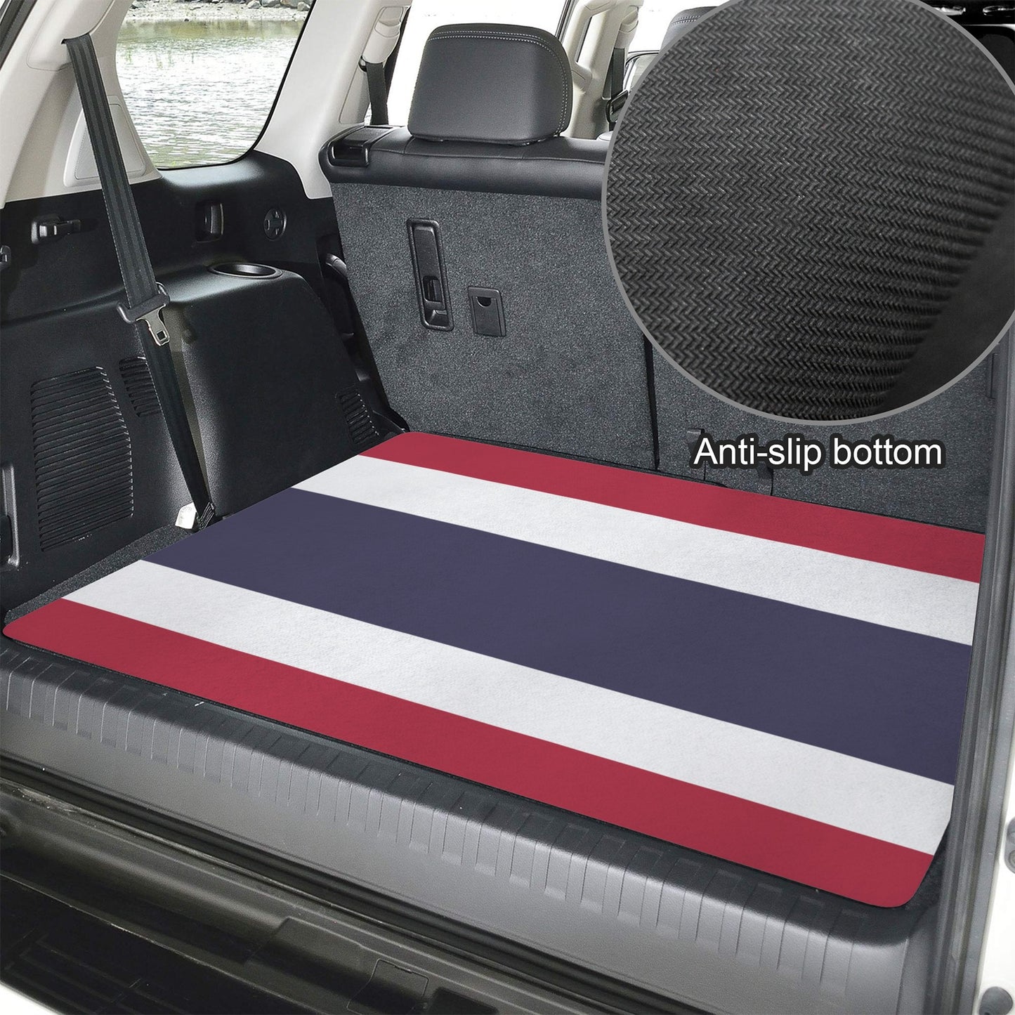 Thailand Flag Inspired Car Trunk Mat 100 × 75 cm / 39.4 × 30 in Printed in the USA